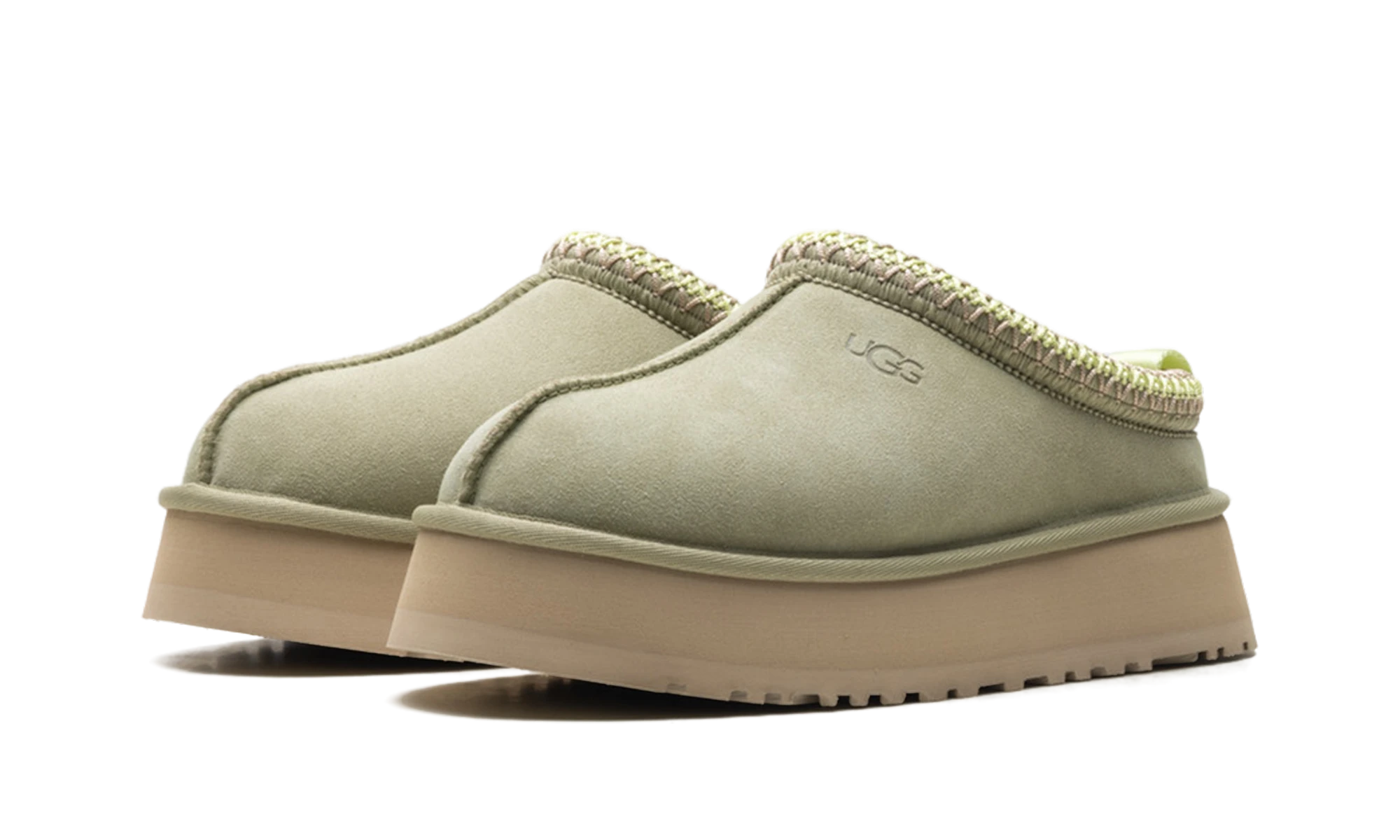 Paire de pantoufles UGG Tazz II Slipper Muted Brass neuve et authentique avec boîte d'origine.