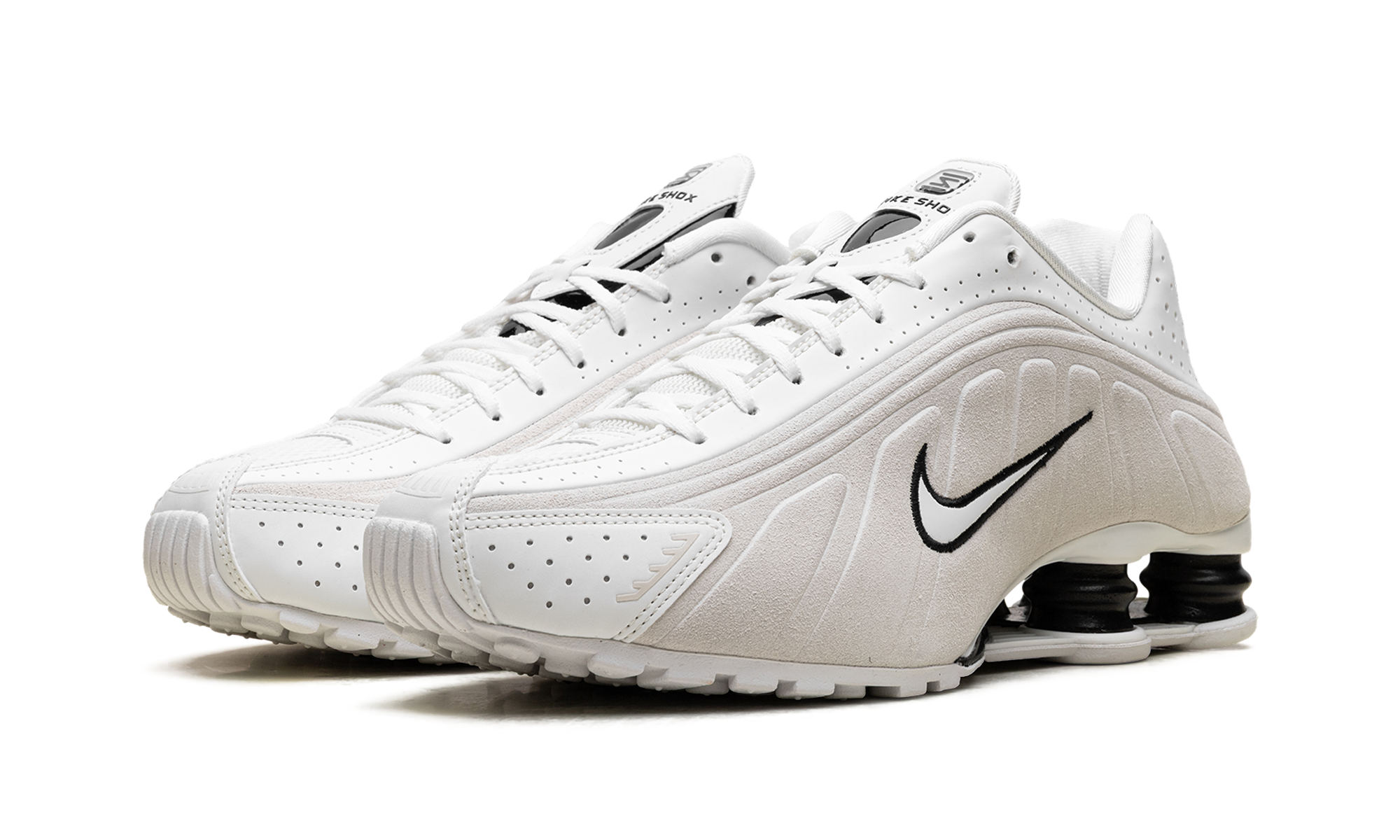 Shox R4 White Black Suede - HQ7739-100