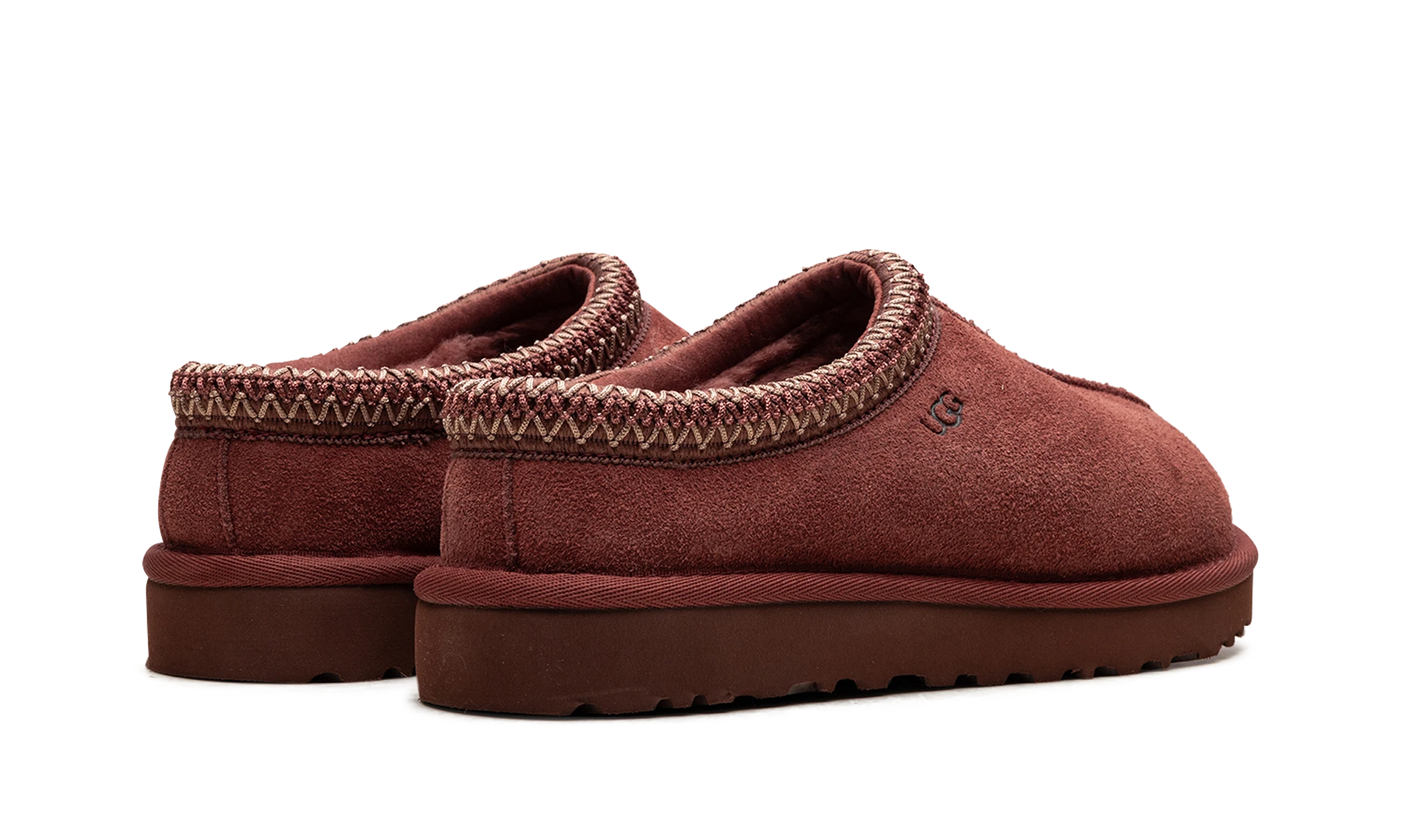 Vue arrière des talons de la UGG Tasman Slipper Red Jasper.