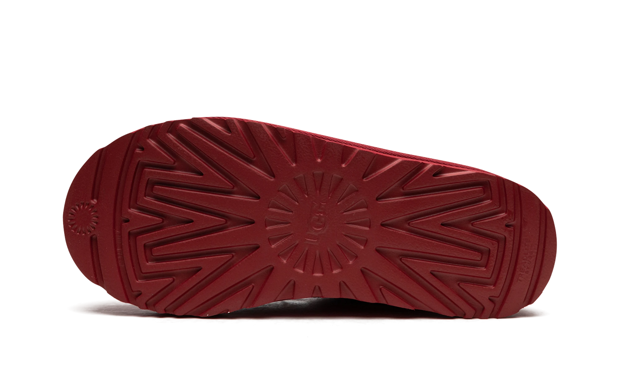Semelle extérieure en caoutchouc de la UGG Tasman Slipper Samba Red.
