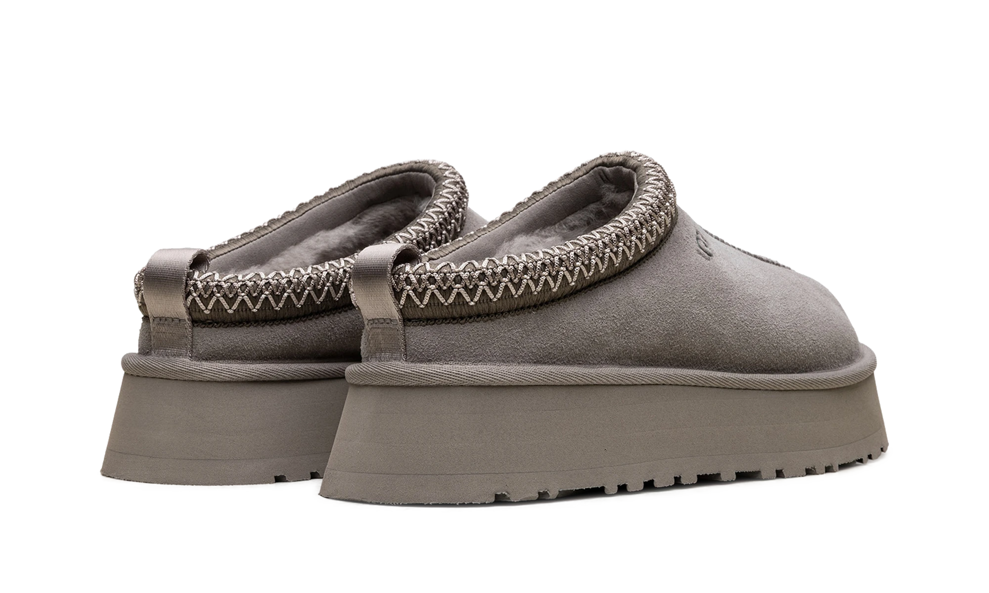 Vue arrière des talons de la UGG Tazz II Slipper Cobble Grey.
