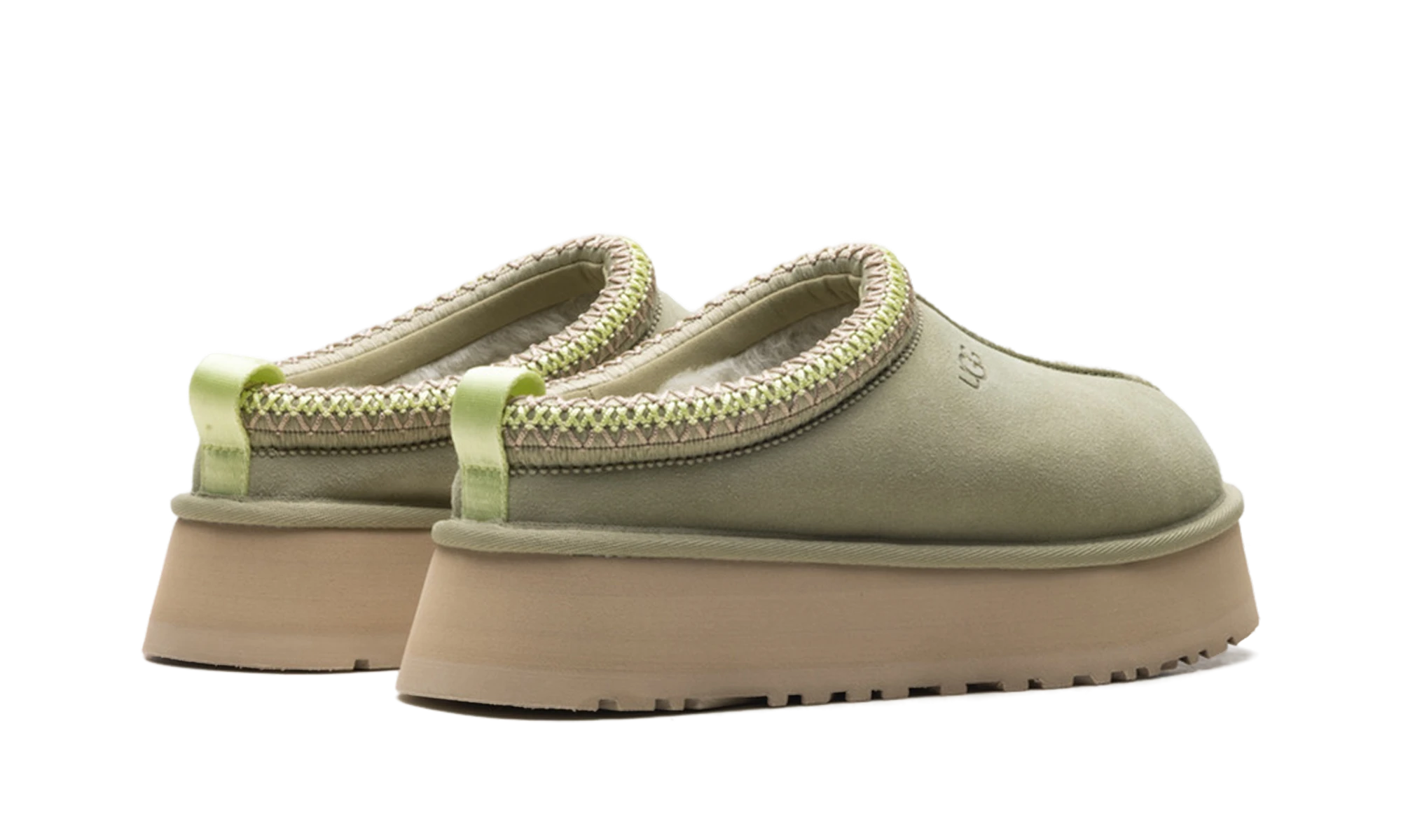 Vue arrière des talons de la UGG Tazz II Slipper Muted Brass.