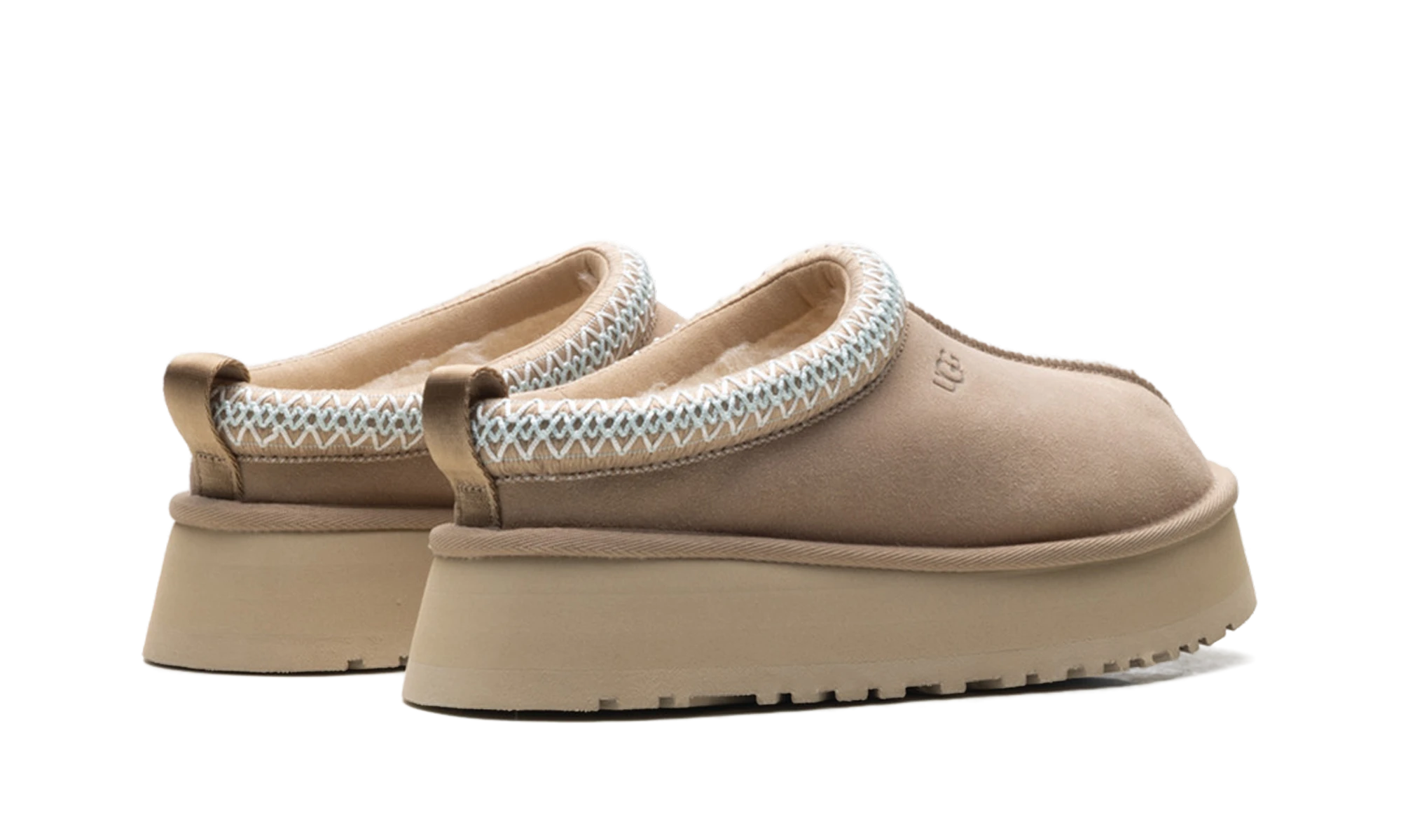 Vue arrière des talons de la UGG Tazz II Slipper Sand.