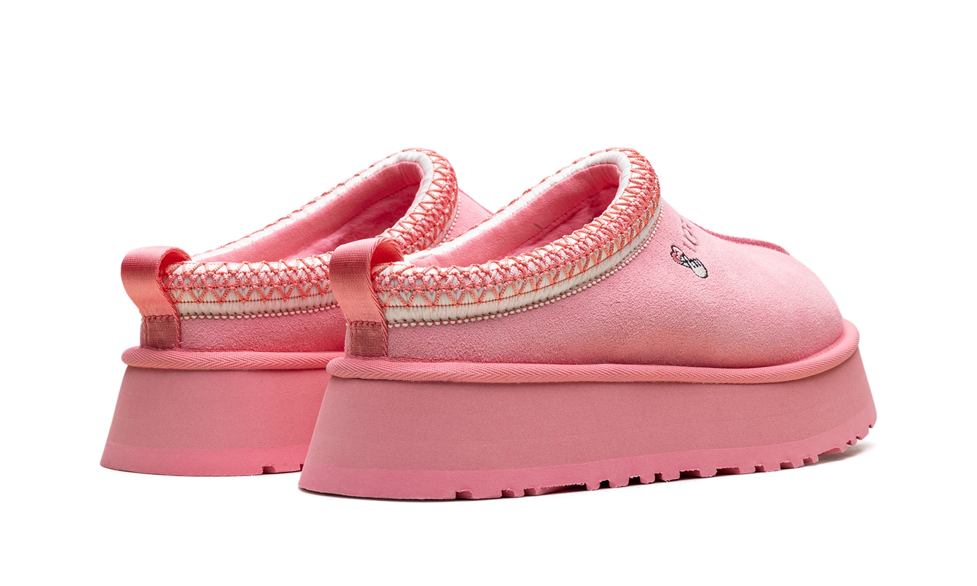 Vue arrière des talons de la UGG Tazz Love '25 Slipper Tropical Pink.
