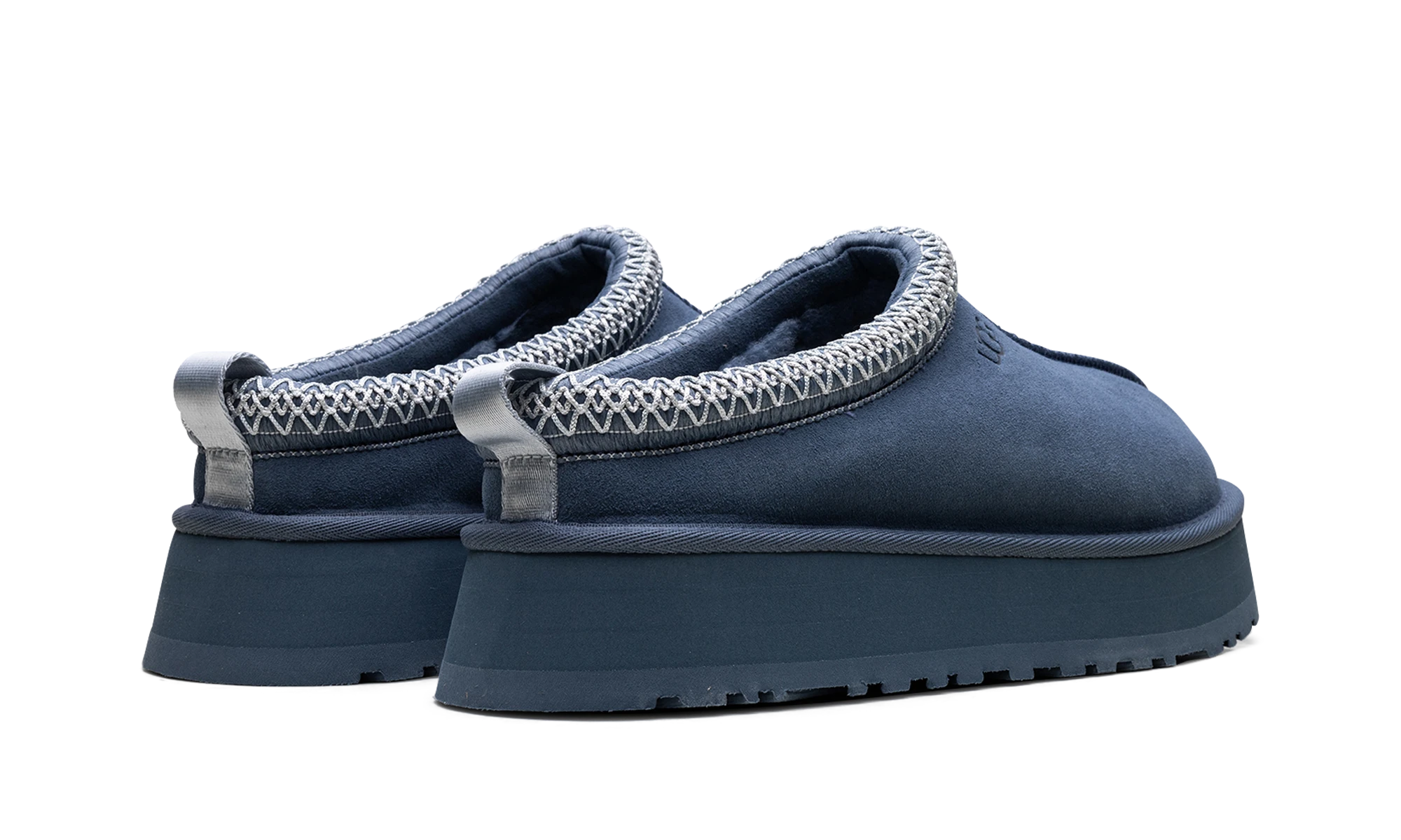 Vue arrière des talons de la UGG Tazz Slipper Desert Blue.