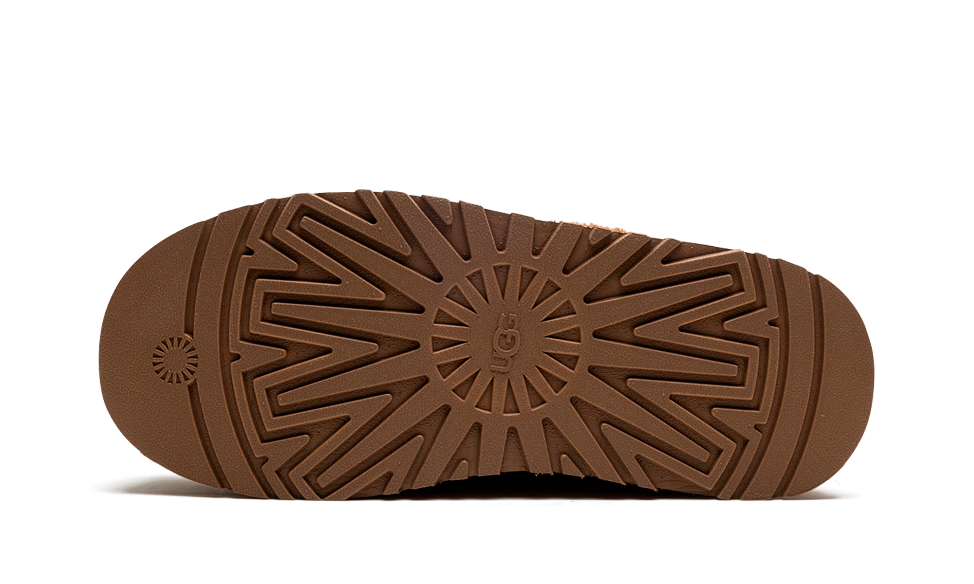 Semelle extérieure en caoutchouc de la UGG Tazz Slipper Heritage Braid Hardwood.