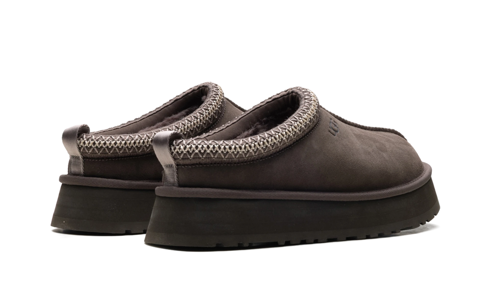 Vue arrière des talons de la UGG Tazz Slipper Molasses.