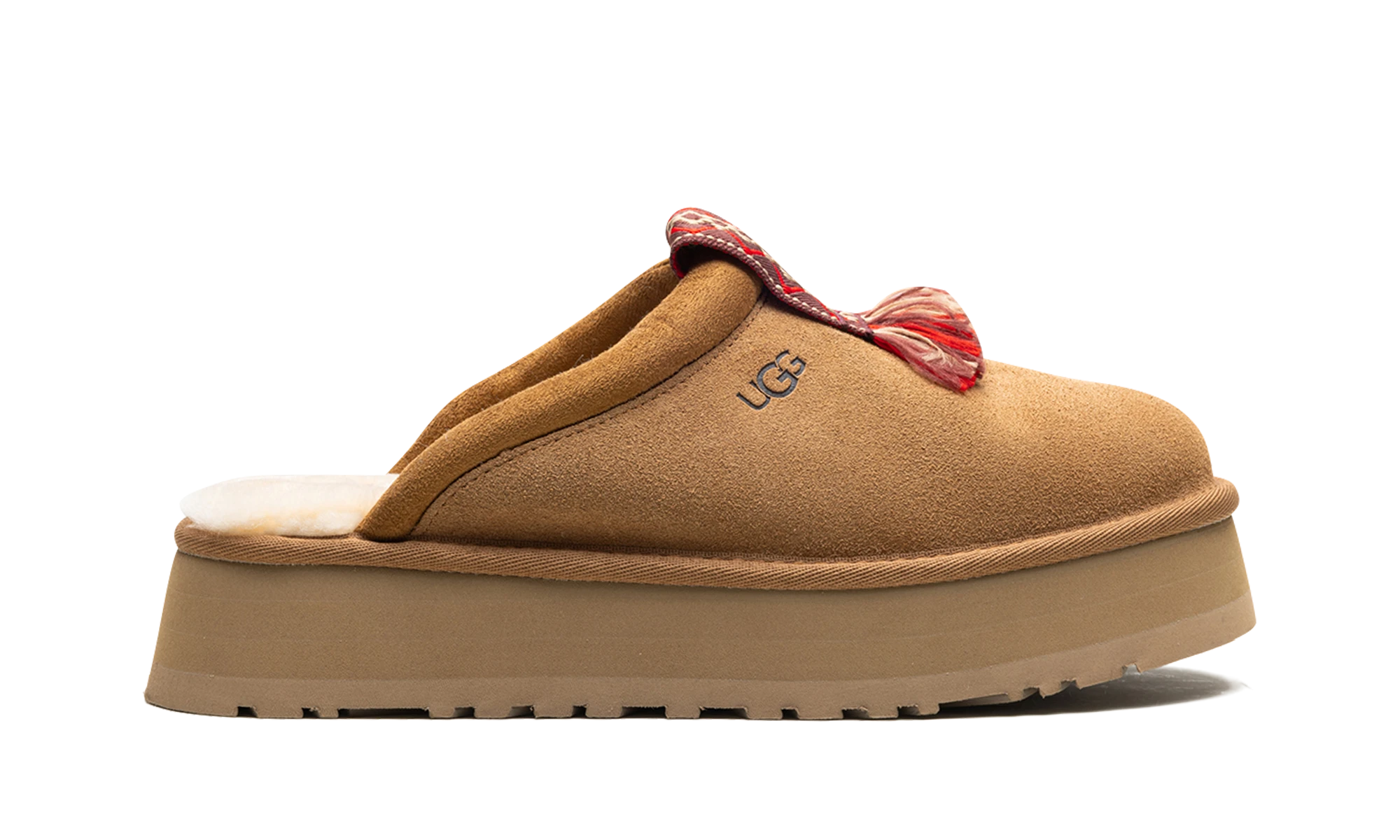 Basket UGG Tazzle Chestnut en cuir marron, disponible en France, Suisse, Belgique et Luxembourg — vue de profil extérieur.