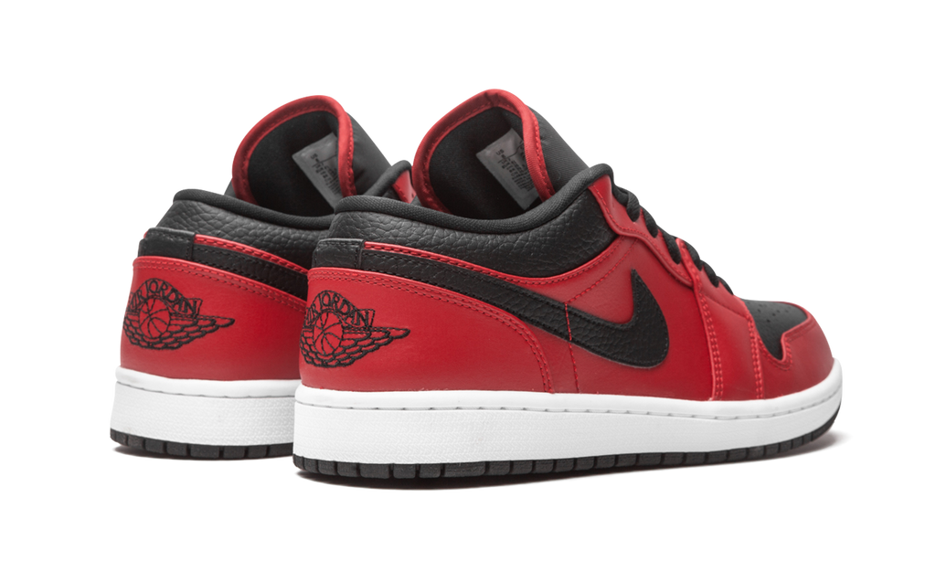 Air Jordan 1 Low Reverse Bred Pebbled Swoosh